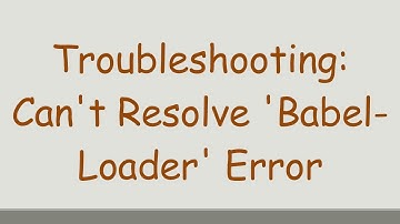 Troubleshooting: Can