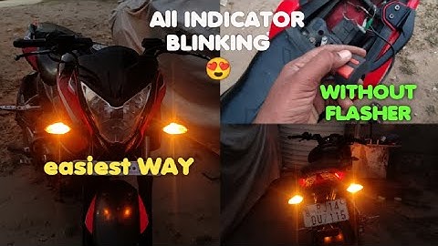 HOW TO BLINK  / ON  ALL 😍 INDICATORS WITHOUT HAZARD FLASHER AT HOME / NS200 MODIFICATION AT HOME