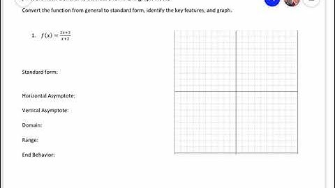 Converting rational functions from general to standard and graph