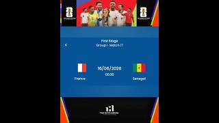 #shorts ⚽ 𝗣𝗿𝗲 𝗠𝗮𝘁𝗰𝗵 𝗔𝗻𝗮𝗹𝘆𝘀𝗶𝘀 | 𝗙𝗜𝗙𝗔 𝗪𝗢𝗥𝗟𝗗 𝗖𝗨𝗣 𝟮𝟬𝟮𝟲 | 𝗠𝗮𝘁𝗰𝗵 𝟭𝟳🇫🇷 𝗙𝗿𝗮𝗻𝗰𝗲 𝘃𝘀 𝗦𝗲𝗻𝗲𝗴𝗮𝗹 🇸🇳 #fifa