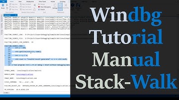 Windbg Manual Stack Walk Tutorial (Reconstruct stack using WinDBG)