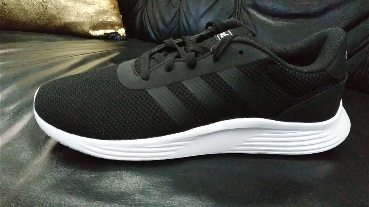 Adidas Lite Racer 2.0 Black Running Shoes - YouTube