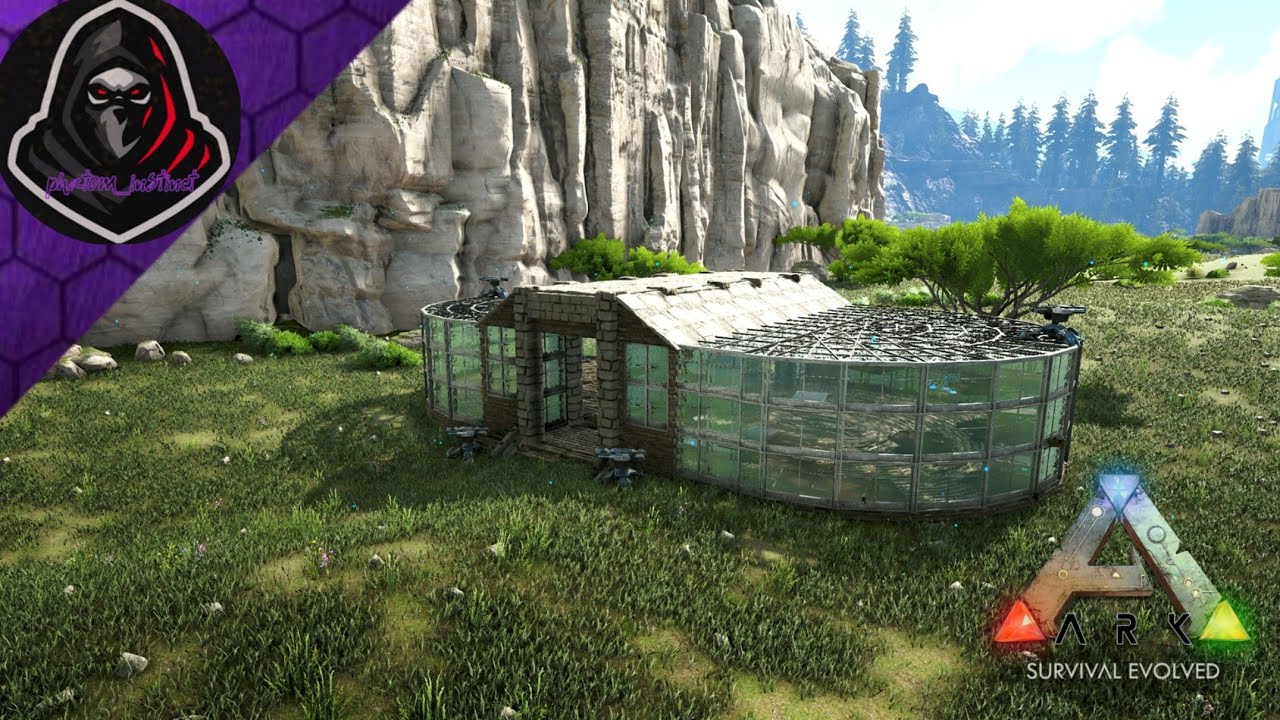 How to build a large green house ARK survival evolved YouTube