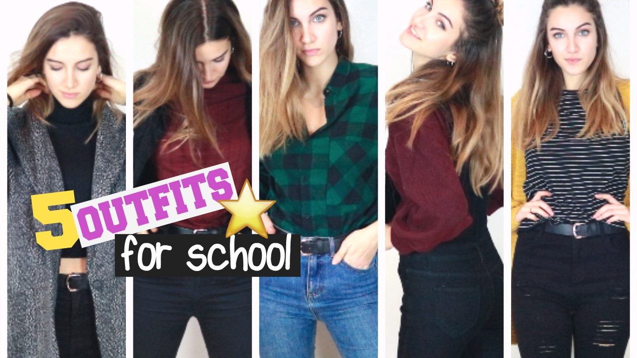 5 OUTFITS PARA CLASE ||Paulabrookie - YouTube