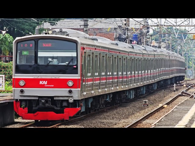 [4K] Stasiun Pasar Minggu: Kompilasi KRL JR 205 Rheostatik, JR 205 VVVF | Commuter Line Lin Bogor class=