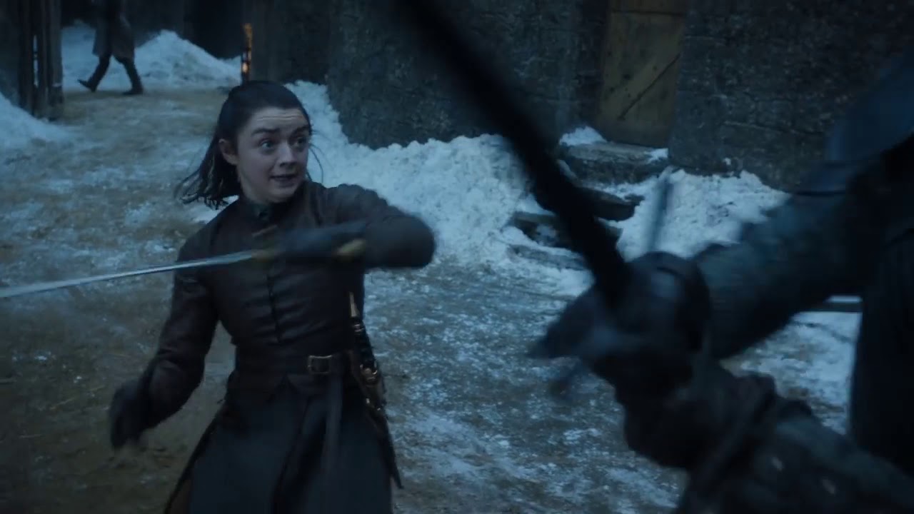 Игра престолов. Арья Старк против Бриенны Тарт. - YouTube
