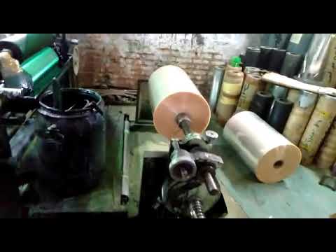 Dining Table Paper Roll Printing & Winding Machine demonstration video