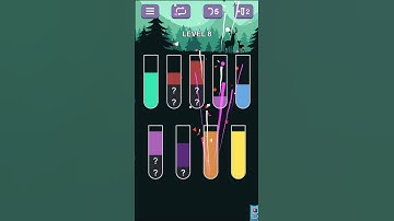 Water Sort Puzzle Level 8 Solution | Color Sorting Challenge Gameplay
