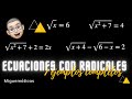 Ecuaciones irracionales muy muy fácil  (7 ejemplos completos)