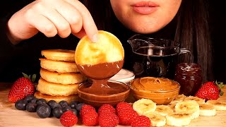 ASMR Pancakes (That Turned Into Crumpets) Platter | Eating Sounds (No Talking)