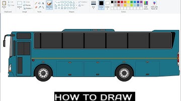 How To Draw a Luxury Bus on Computer Using Ms Paint | Easy Bus Drawing Tutorial for Beginners.