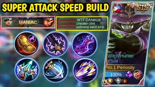 CLINT SUPER ATTACK SPEED IS HERE! | ATTACK SPEED HACK?! | Top global Clint - MLBB