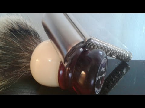 The Stainless Steel, Edwin Jagger 3one6 Razor with the inexpensive Italian, Vitos Shaving Soap.