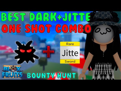 『Best Fruit Dark + Tushita One shot combo』Bounty Hunt l Roblox, Blox fruits  update 16