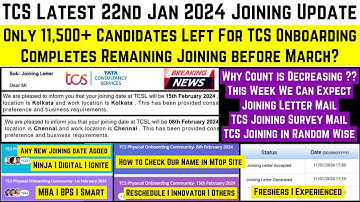 TCS Completes Remaining Joining Before March? TCS New Joining Date TCS Joining Queries/Doubts Solved