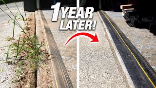 STOP WEED Growth On Concrete Sidewalks And Driveways FOREVER! One Year Later RESULTS! How To DIY