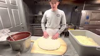 Learn the BASICS of how to stretch New York style pizza dough