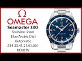 ▶ Omega Seamaster 300 41mm Blue Arabic Index Stainless Steel 234.30.41.21.03.001 - REVIEW