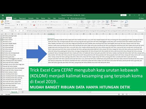 Video: Bagaimana cara membuat file teks yang dibatasi koma di Excel?