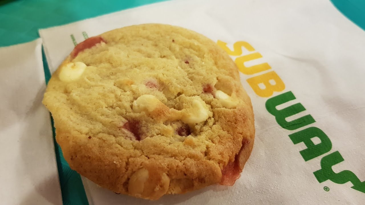 Subway Raspberry Cookie Subway Raspberry White Chocolate Cookie 2019 - YouTube