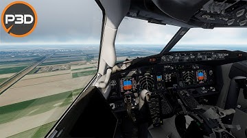 P3Dv5 - PMDG 737 NGXu | GoPro view BUTTER landing in Amsterdam