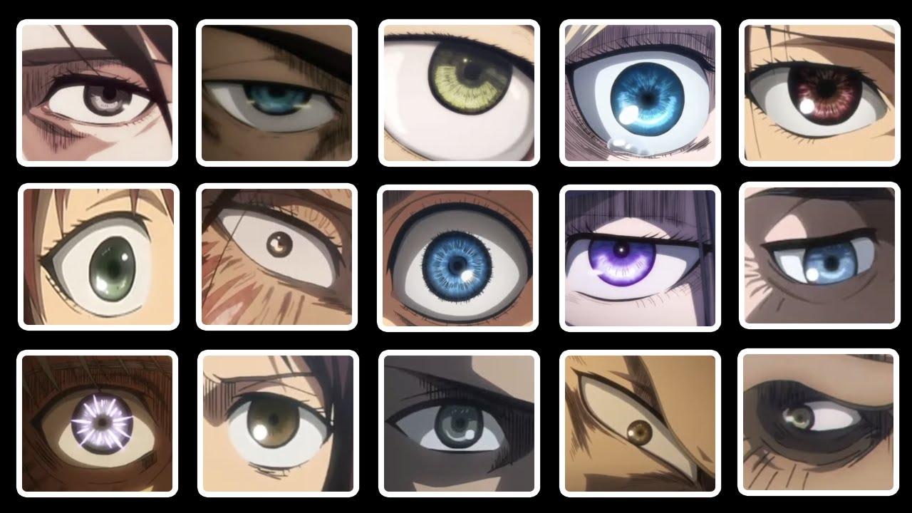 目だけで進撃の巨人キャラ32人を当てられるのは本物のファンだけ！👀🔥