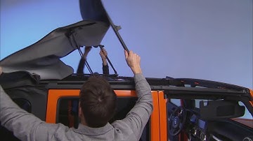 Partial Lowering of the Soft Top-How to use convertible top on 2018 Jeep Wrangler (JK)