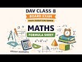 CLASS 8 DAV BOARD EXAM MARATHON SERIES MATHS FORMULA CHEAT SHEET GUN SHOT VIDEO