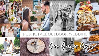 OUTDOOR FALL WEDDING IDEAS! BUDGET FRIENDLY DIY WEDDING \& RECEPTION