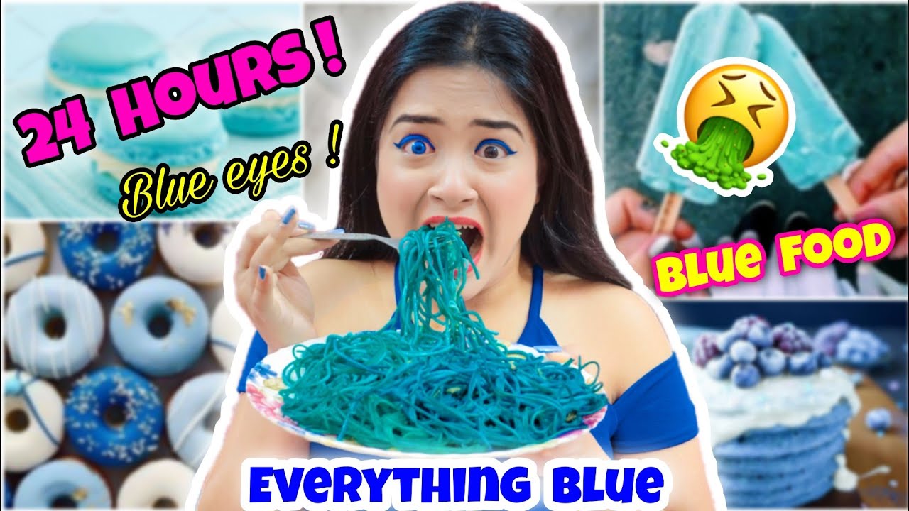 I used *ONLY* Blue Things for 24 HOURS ! *GONE EXTREME* | Nilanjana Dhar