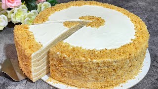 Домашний торт на кефире | Простой рецепт |  Qatiqli oddiy miksersiz uy torti.