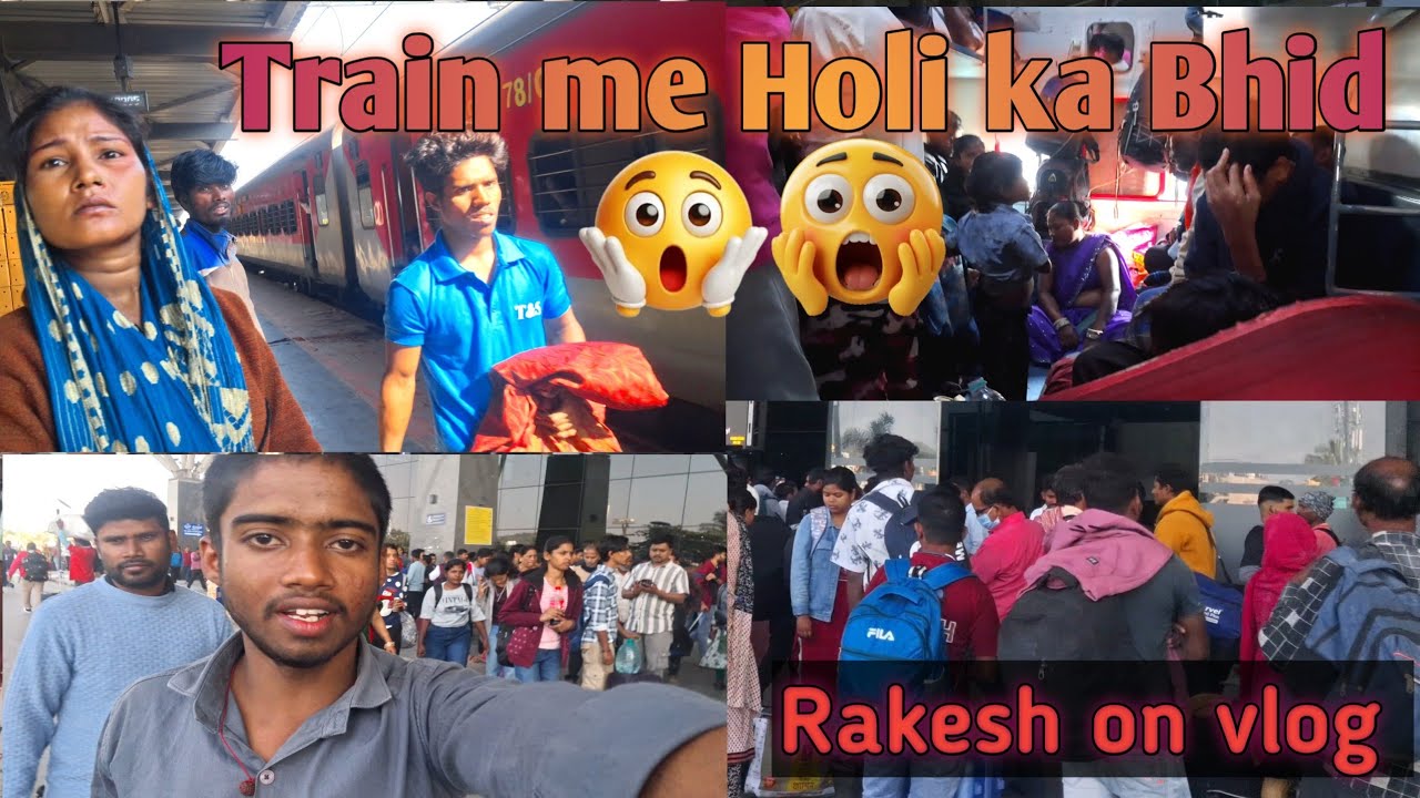 Bengalor train me bhid Rakesh on vlog #vlog #fyp #rakeshonvlog
