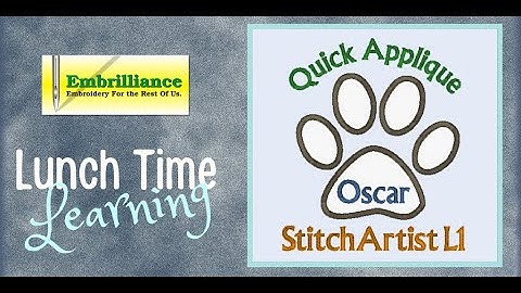Quick Applique with StitchArtist L1