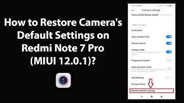 How to Restore Camera