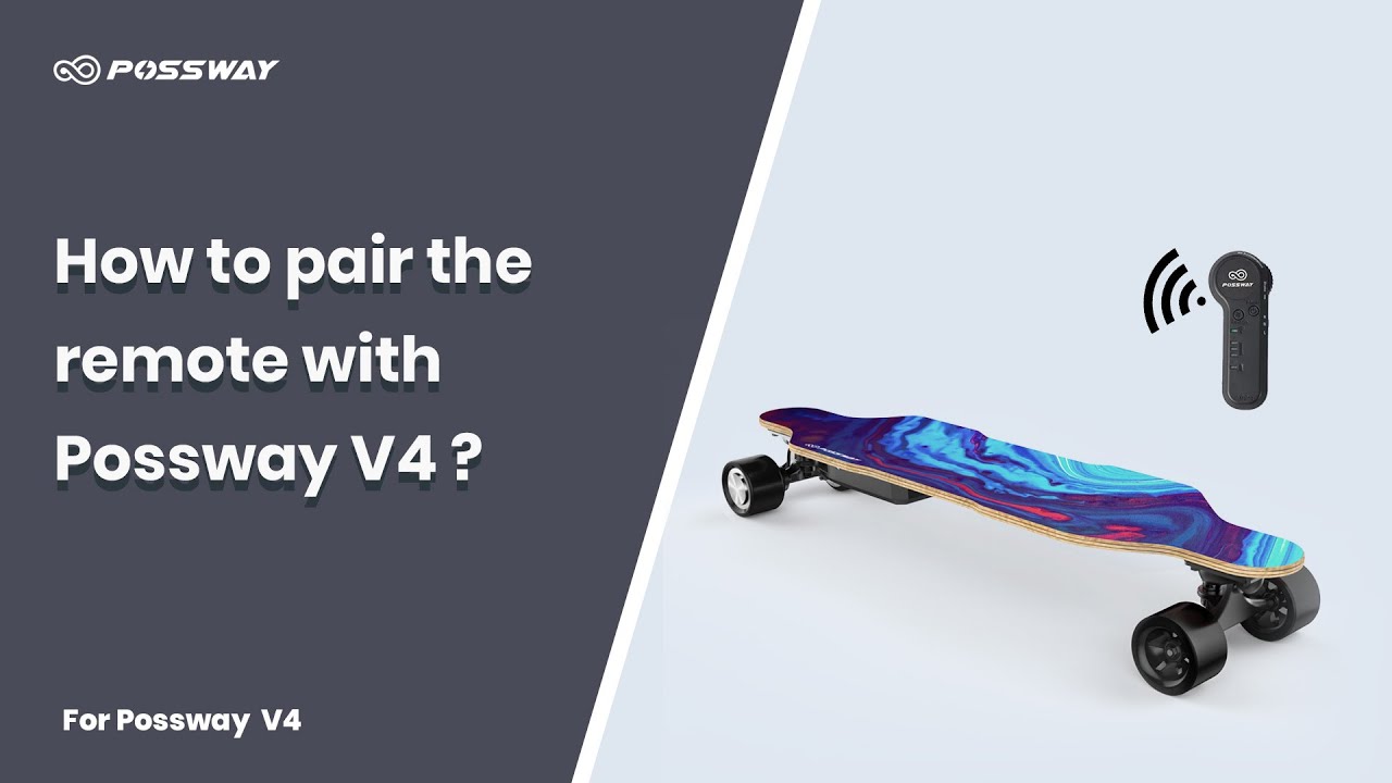 How to pair the remote with Possway V4 electric skateboard? YouTube