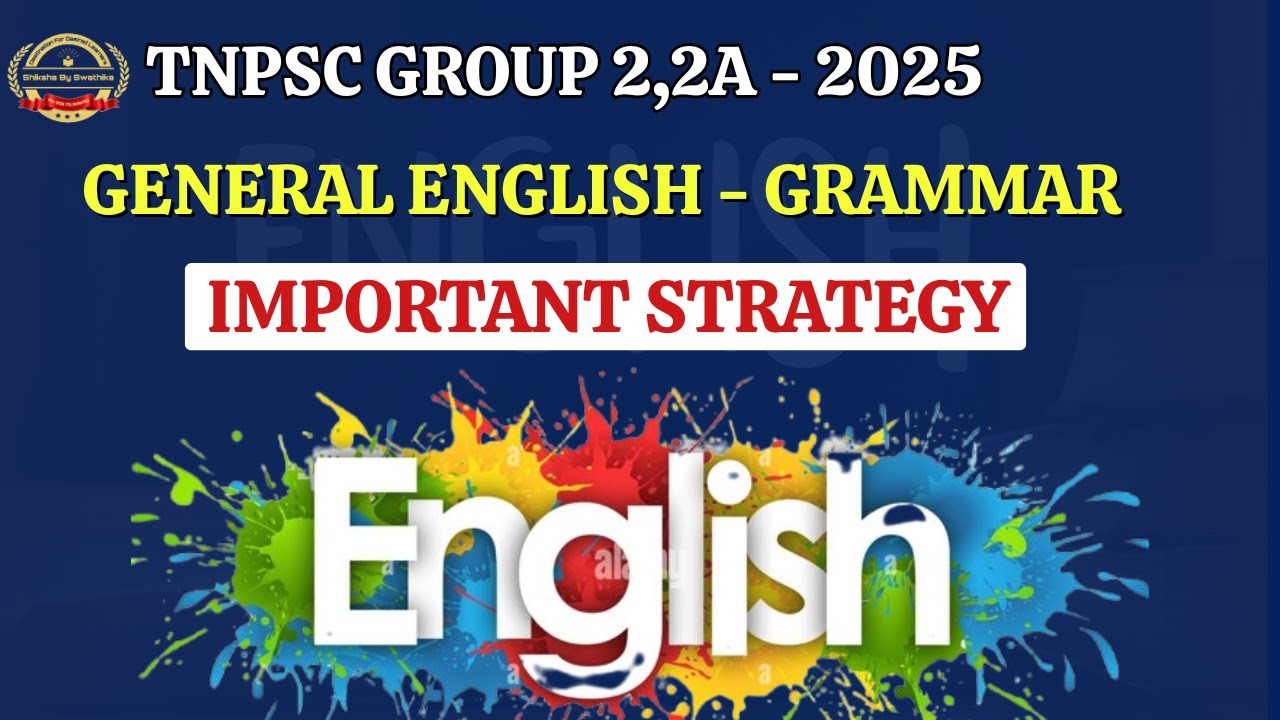 TNPSC GROUP 2,2A - 2025 || GENERAL ENGLISH - GRAMMAR || IMPORTANT ...