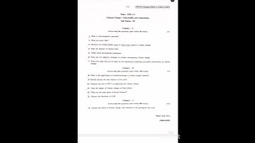 Climate change question paper 2025 Calcutta university @geographybysahelimaam375 #5thsemexam #exam