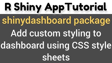 R Shiny Tutorial | shinydashboard | add custom styling to dashboard using CSS style sheets(14)