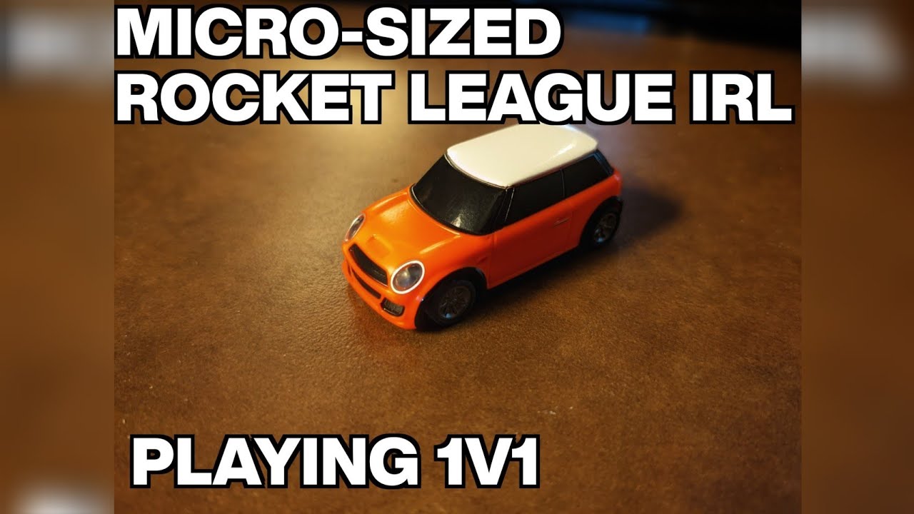 Micro-sized Rocket League in real life on a tiny air hockey and foosball table