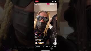 Lil durk with India after proposal on ig live