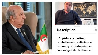 Algérie: Abdou masmar se moque de nos Martyrs (l'endettement)