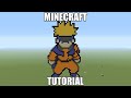 Minecraft pixel art tutorial  naruto