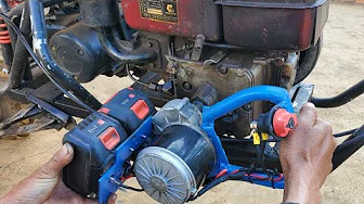 DIY Diesel Engines Starting Up With Speed-Reducer Motor