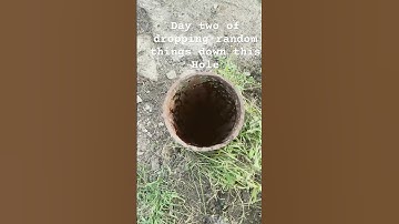 Day, two of dropping random things down this￼ hole #satisfying
