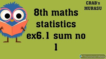 8th maths statistics exercise 6.1 sum no 1 state board revised syllabus fill in the blanks