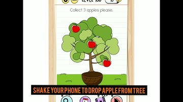 brain test level 166 collect 3 apples please.