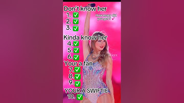 How big of a Taylor Swift fan are you ? ( easy edition ) @TaylorSwift #swiftie #songs 🦋