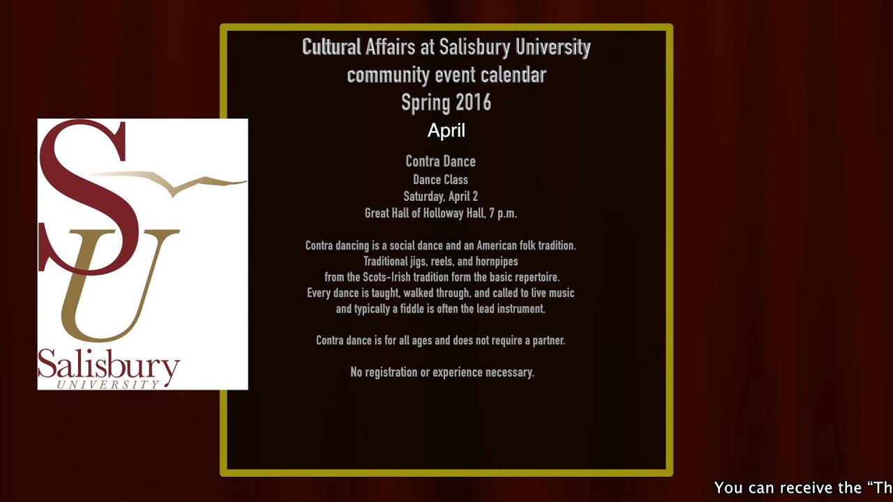 Salisbury University Calendar Printable Calendar Blank