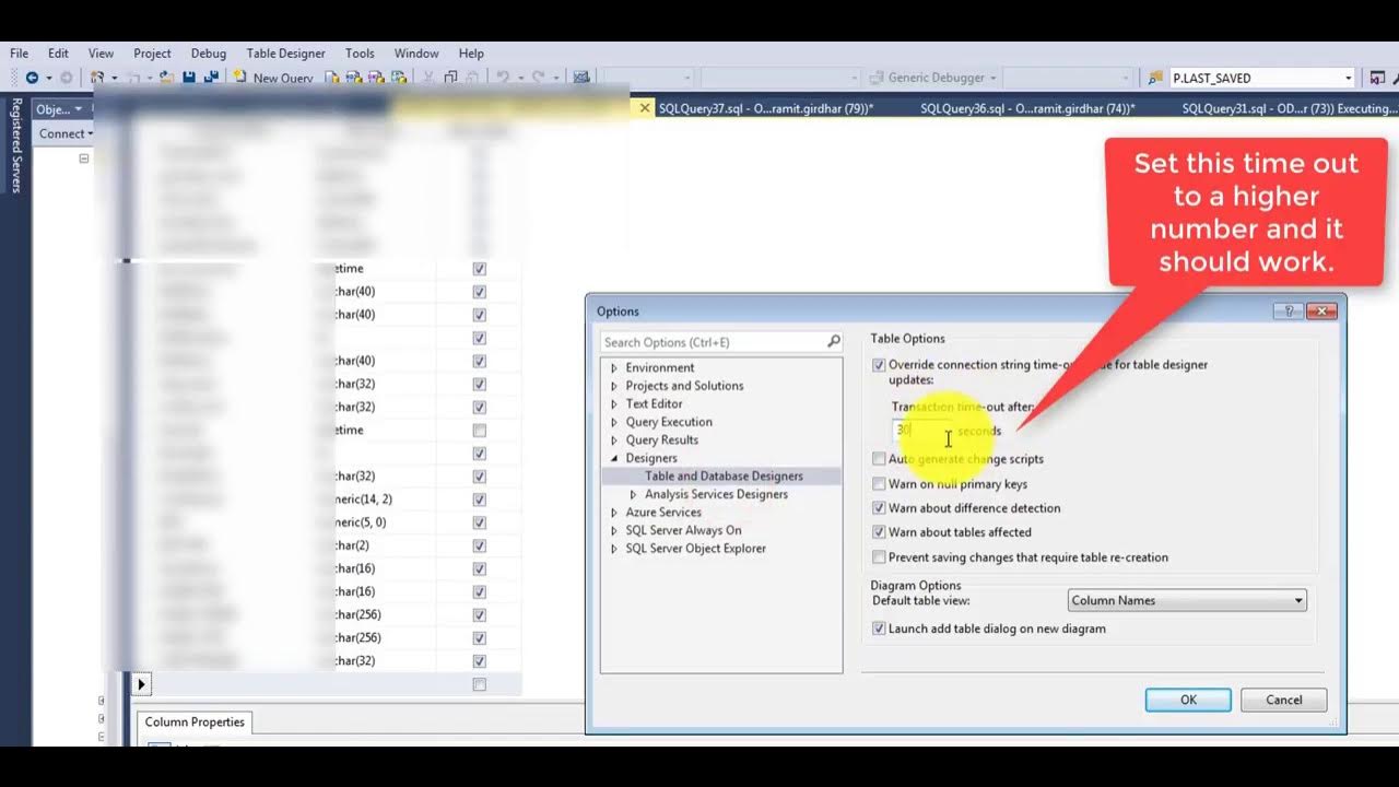 Sql server timeout. Microsoft office sql server execute с восклицательным занков.