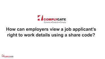 How to create a Share Code for Right To Work Check?
